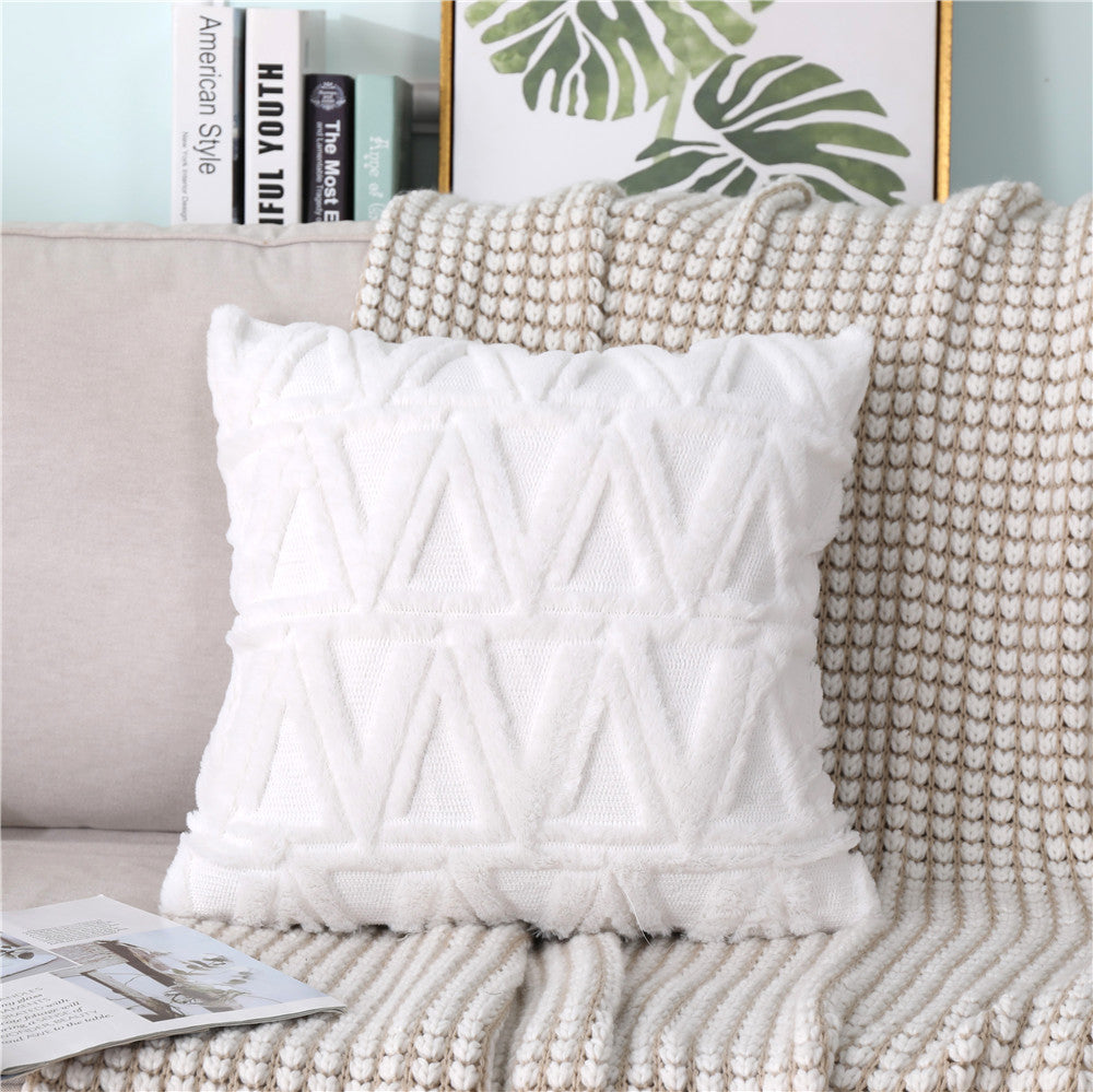 Super Soft Fluffy Plush Cushion Cover 18x18"-8