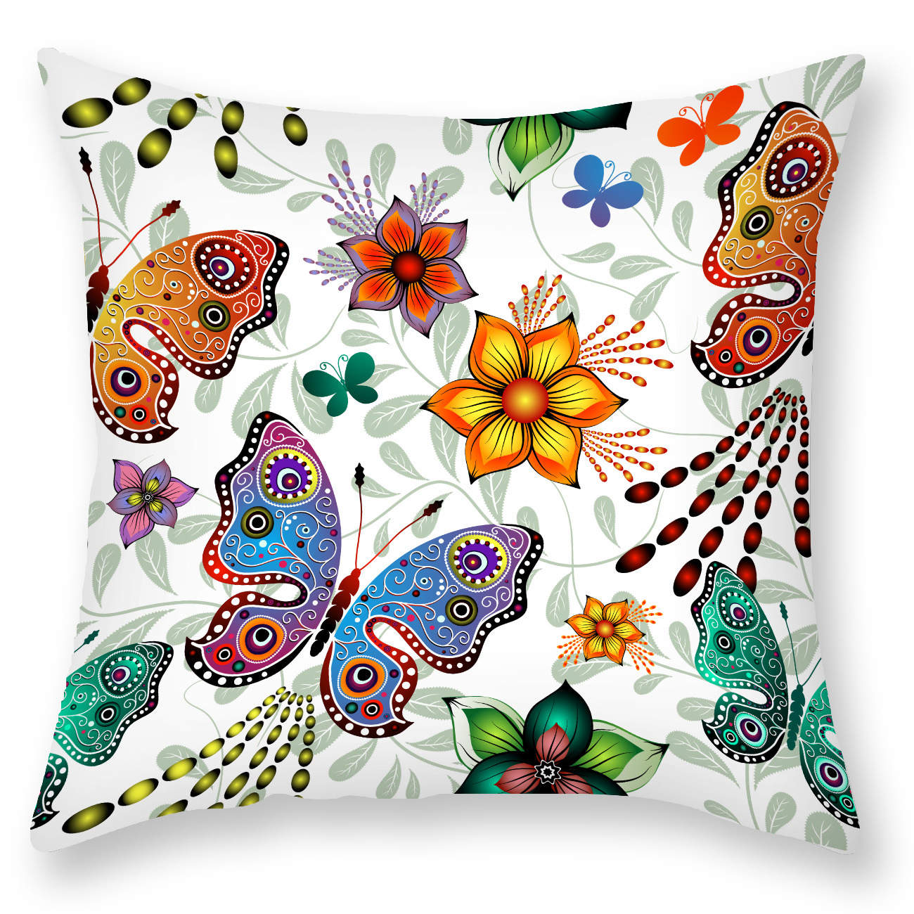 Water Resistant Stain Resistant Outdoor Black Colour Cushion Covers for Home Garden Outdoor 45x45cm - Design WR18-0