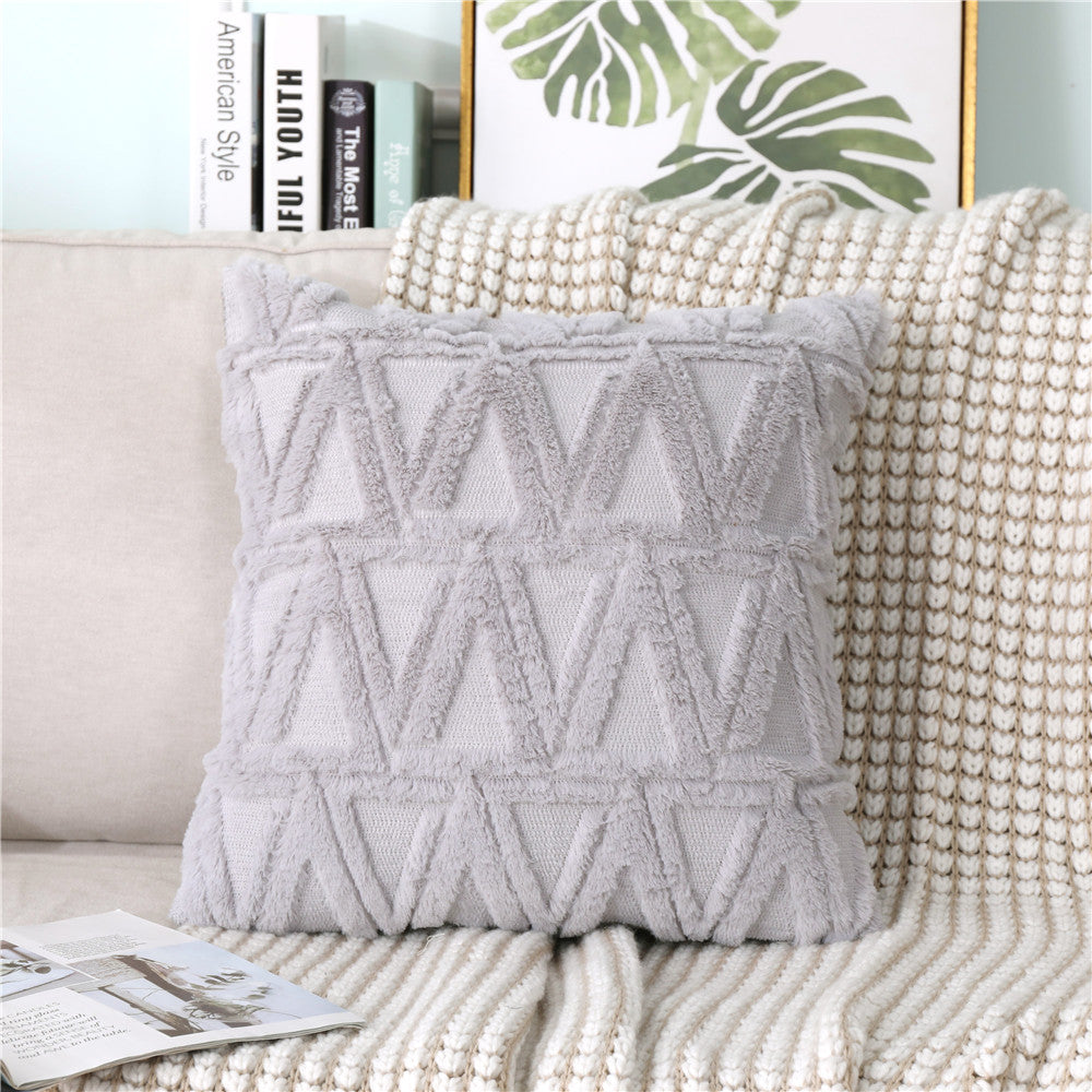 Super Soft Fluffy Plush Cushion Cover 18x18"-9