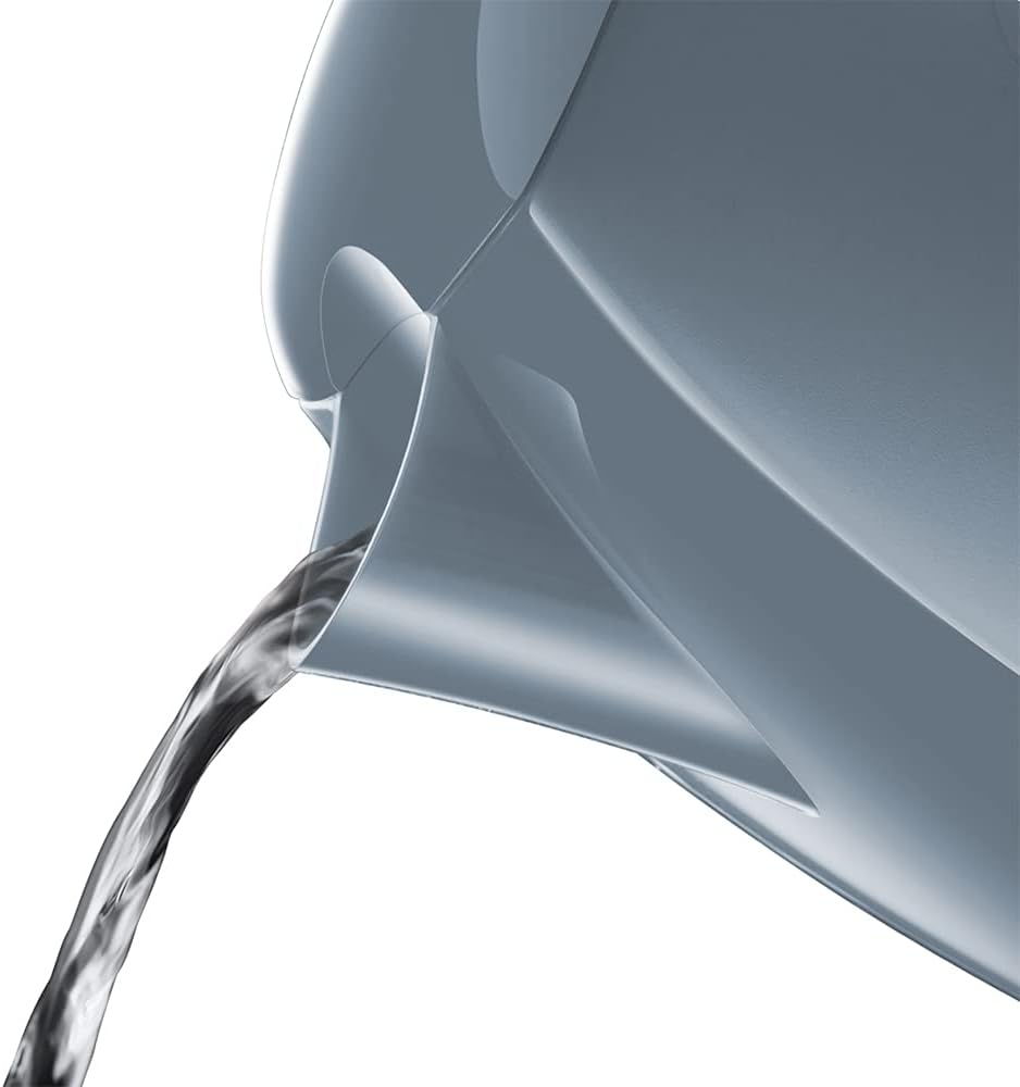 Russell Hobbs 21274 Textures Kettle, Plastic, 3000 W, 1.7 Litres, Grey with Hobbs 21644 Textures Toaster, Plastic, 850 W, Grey