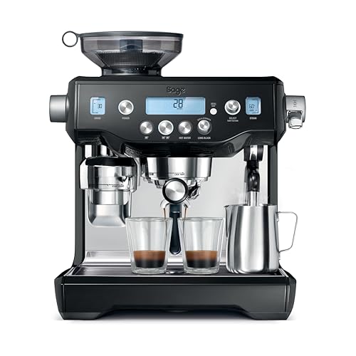 Sage - The Oracle, Bean to Cup Coffee Machine with Manual and Automatic Milk Frother, Volumetric or Timed Shot Control, 45 Grind Settings, Espresso, Cappuccino, 2.5L Water Tank, 2400 W, Black Truffle