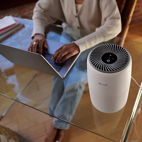 LEVOIT Air Purifier for Bedroom Home, Quiet HEPA Filter Cleaner with Fragrance Sponge & 3 Speed for Better Sleep, Air Frenshener, Allergies, Dust, Pet Dander, Odour, Smoke, Office, Desktop, Core Mini