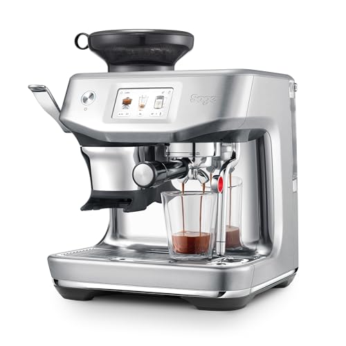 Sage - The Barista Touch Impress - Bean to Cup Coffee Machine with Grinder, Milk Frother and With Cold Brew Function - 14 Presets, Touch Screen, Espresso, Cappuccino 1700 W, Sea Salt