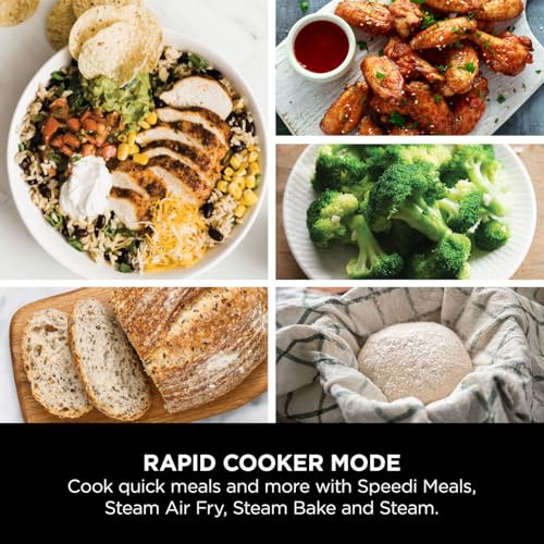 Ninja Combi 12-In-1 Multi-Cooker, Oven & Air Fryer, 12 Cooking Functions, Make 15 Minute* Family-Size Meals, Includes Bake Tray, Pan, & Recipe Guide, Grey, SFP700UK