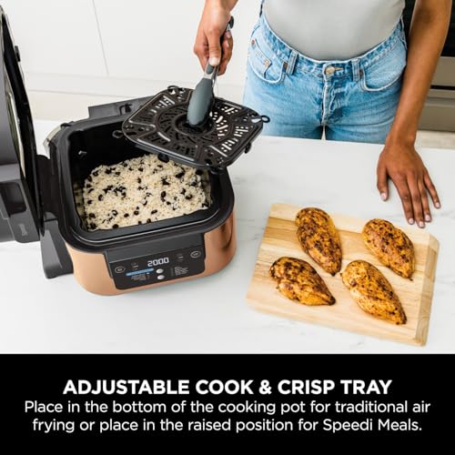 Ninja Combi 12-In-1 Multi-Cooker, Oven & Air Fryer, 12 Cooking Functions, Make 15 Minute* Family-Size Meals, Includes Bake Tray, Pan, & Recipe Guide, Grey, SFP700UK