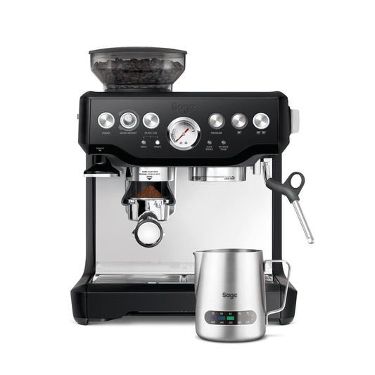 Sage - The Barista Express - Bean to Cup Coffee Machine with Grinder and Milk Frother, Black Gloss