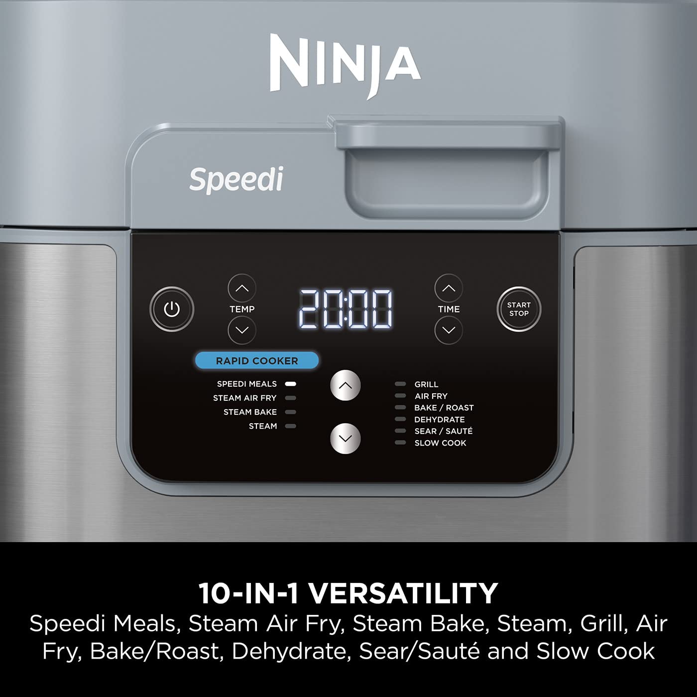 Ninja Combi 12-In-1 Multi-Cooker, Oven & Air Fryer, 12 Cooking Functions, Make 15 Minute* Family-Size Meals, Includes Bake Tray, Pan, & Recipe Guide, Grey, SFP700UK