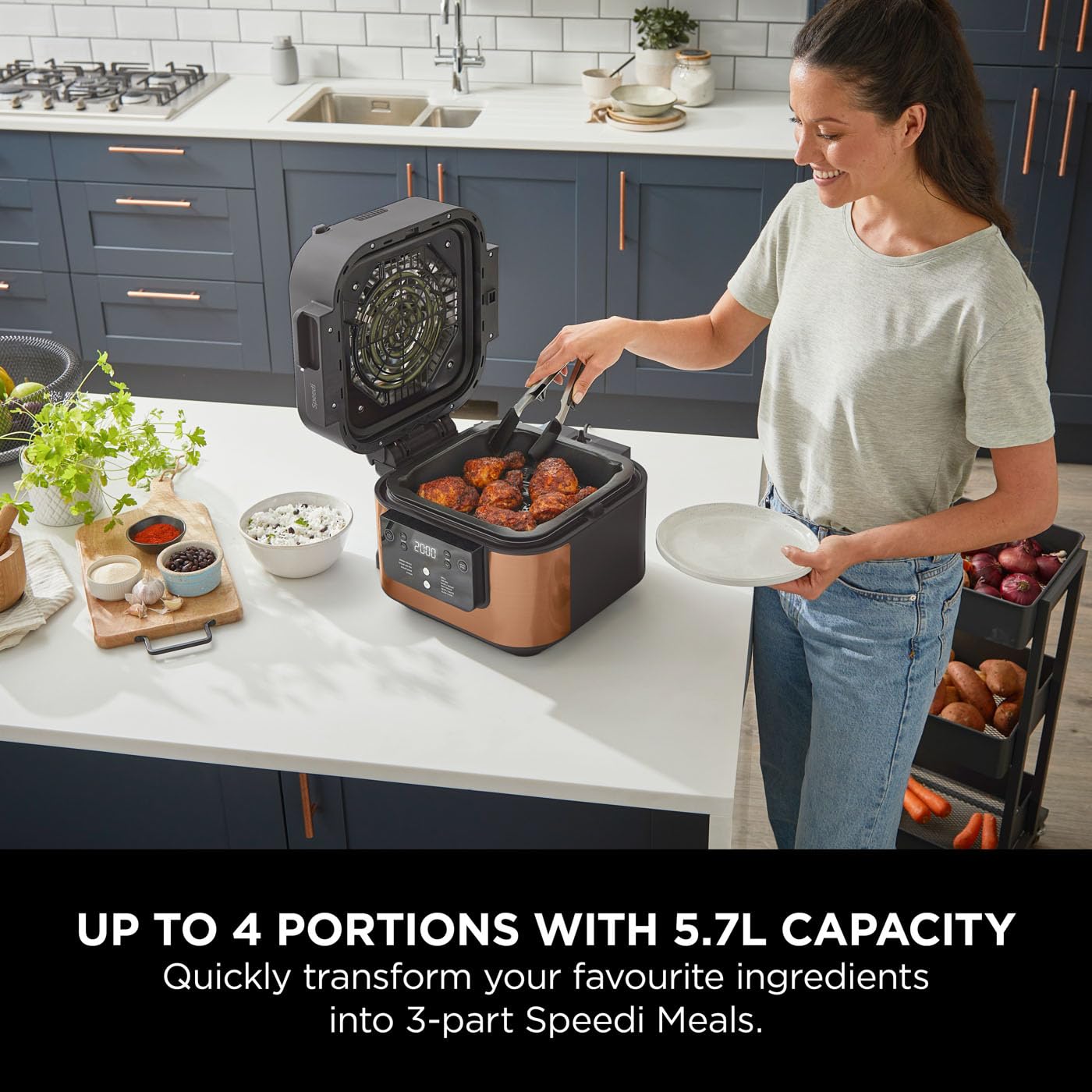 Ninja Combi 12-In-1 Multi-Cooker, Oven & Air Fryer, 12 Cooking Functions, Make 15 Minute* Family-Size Meals, Includes Bake Tray, Pan, & Recipe Guide, Grey, SFP700UK