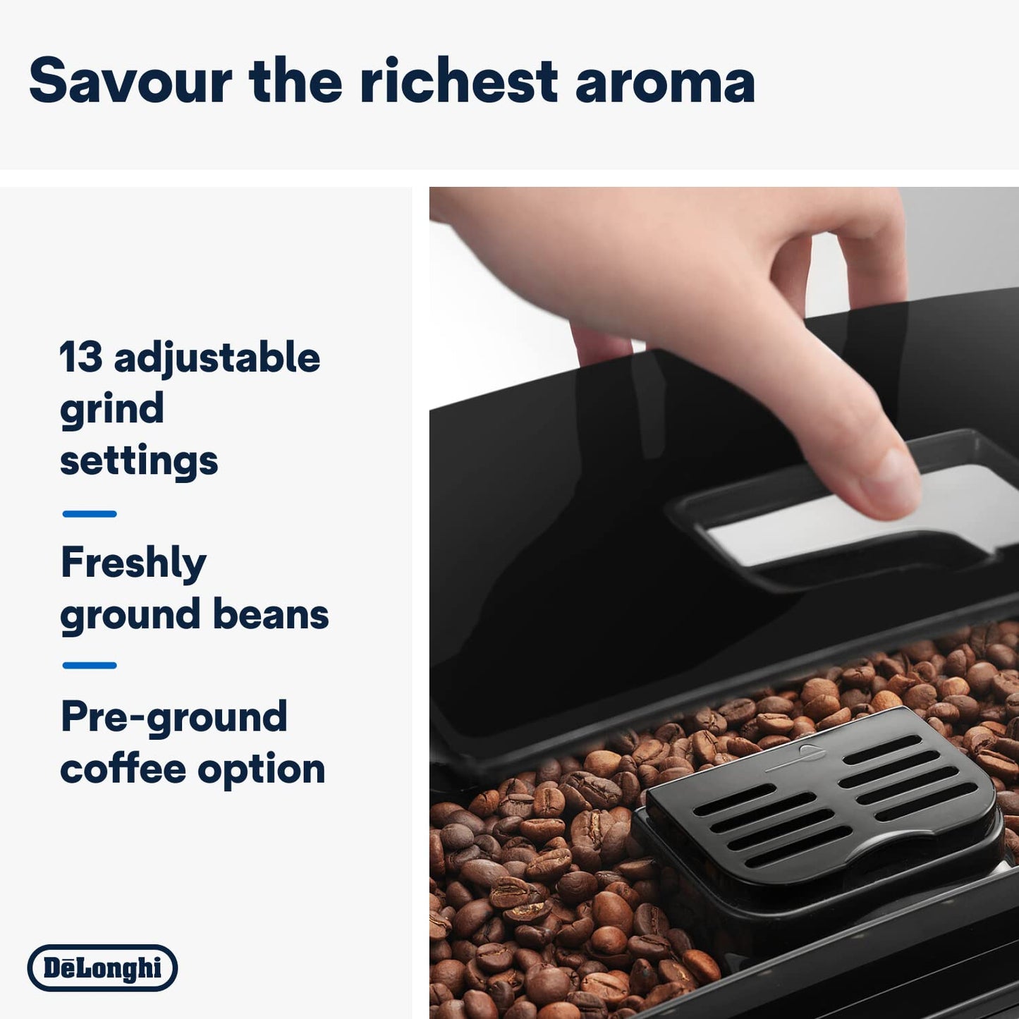 De'Longhi Magnifica Evo Next ECAM312.80.TB, Automatic Coffee Machine With Automatic Milk Frother, Bean To Cup Coffee and Cappuccino Machine with Intuitive Touch Display, Black/Titanium