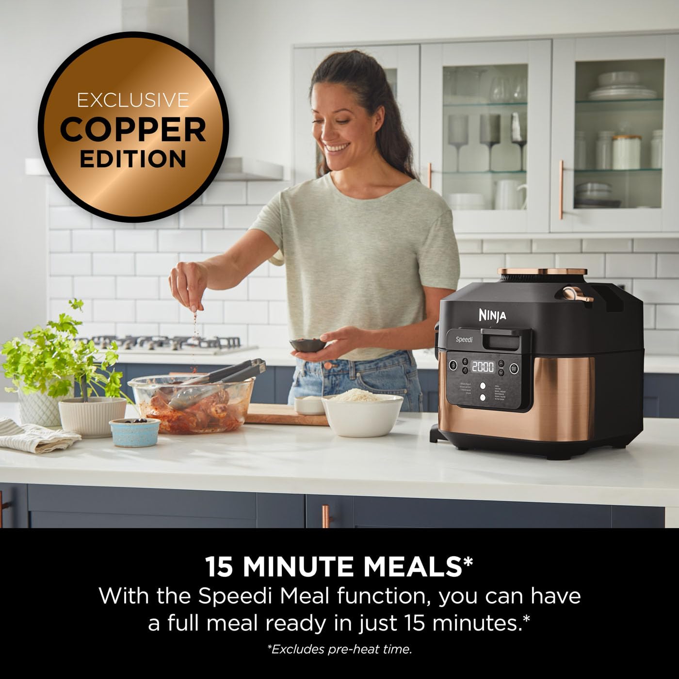 Ninja Combi 12-In-1 Multi-Cooker, Oven & Air Fryer, 12 Cooking Functions, Make 15 Minute* Family-Size Meals, Includes Bake Tray, Pan, & Recipe Guide, Grey, SFP700UK