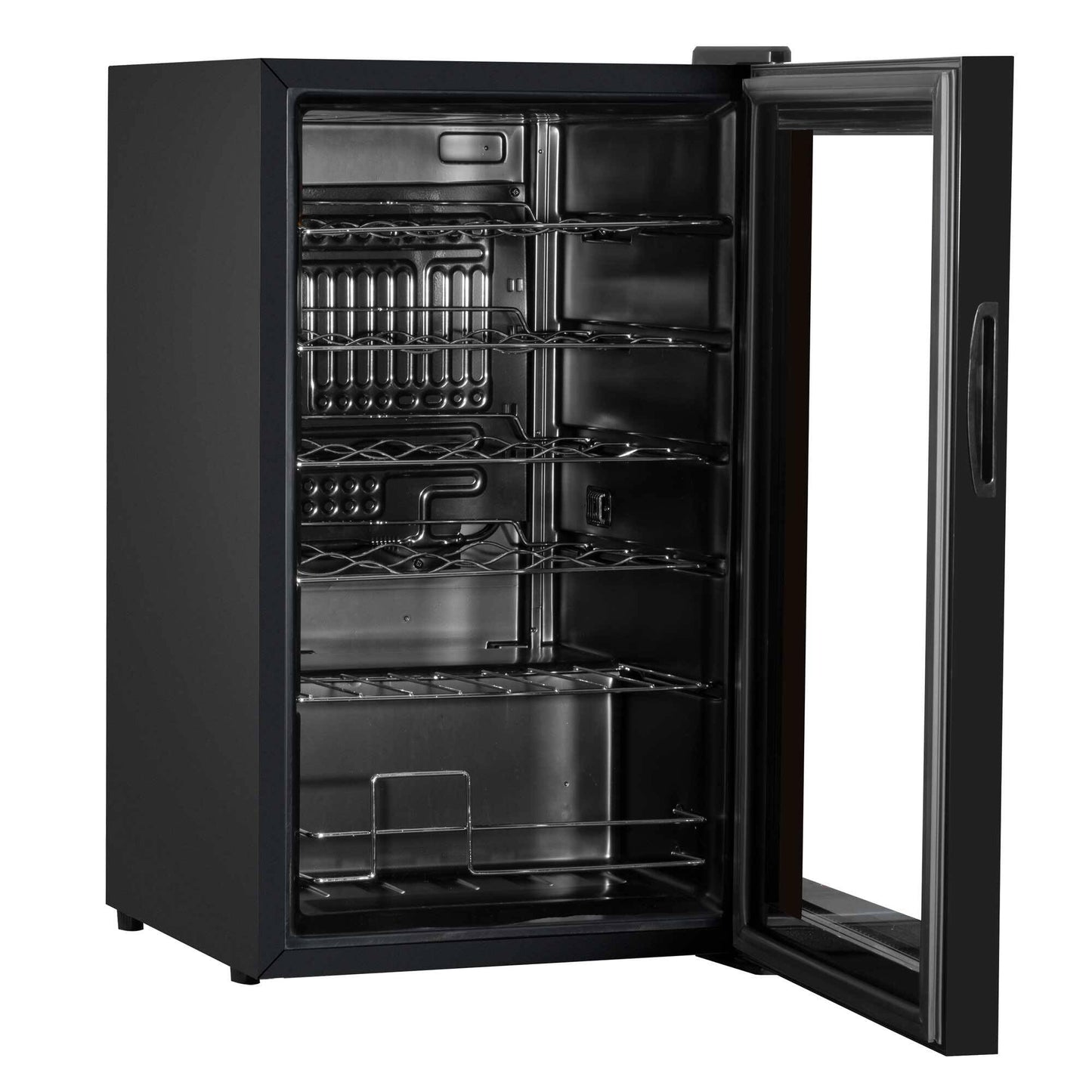 Baridi Black 12 Bottle Wine Fridge Cooler, Super Quiet 25dB, Touch Control, LED - DH73