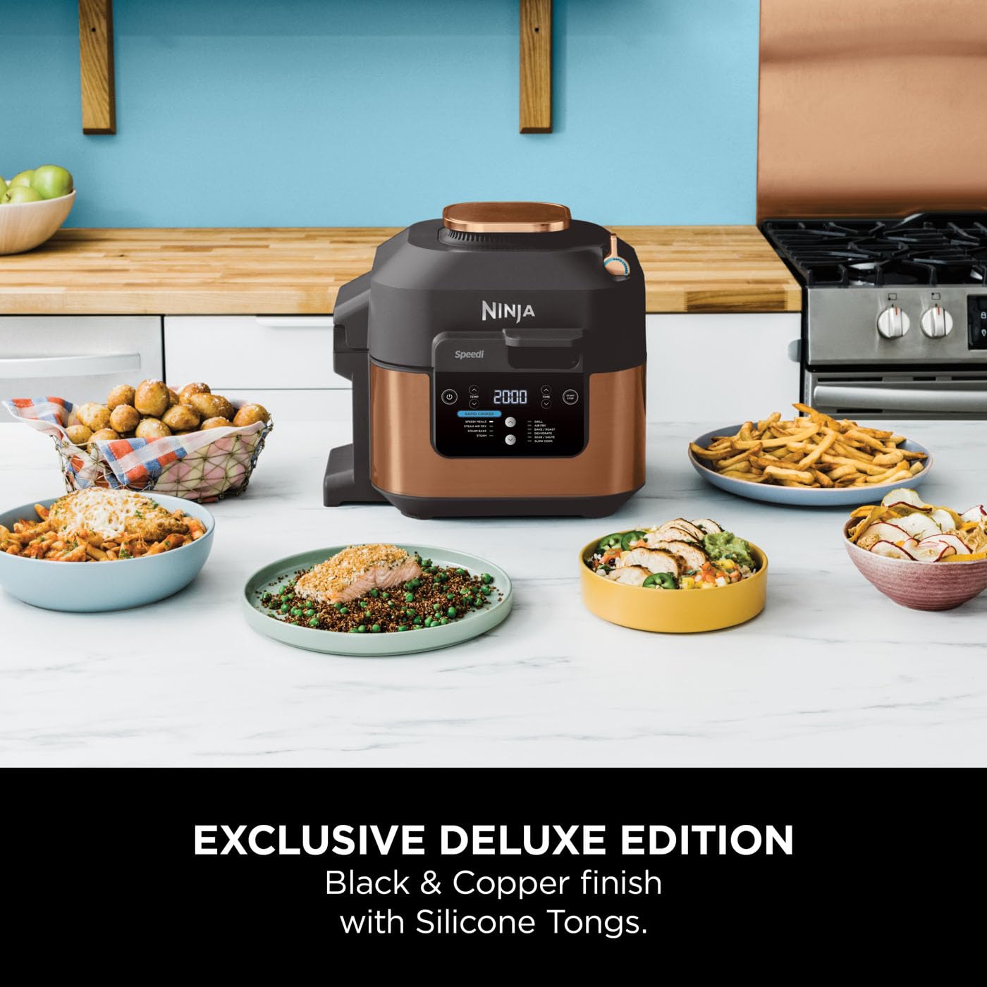 Ninja Combi 12-In-1 Multi-Cooker, Oven & Air Fryer, 12 Cooking Functions, Make 15 Minute* Family-Size Meals, Includes Bake Tray, Pan, & Recipe Guide, Grey, SFP700UK