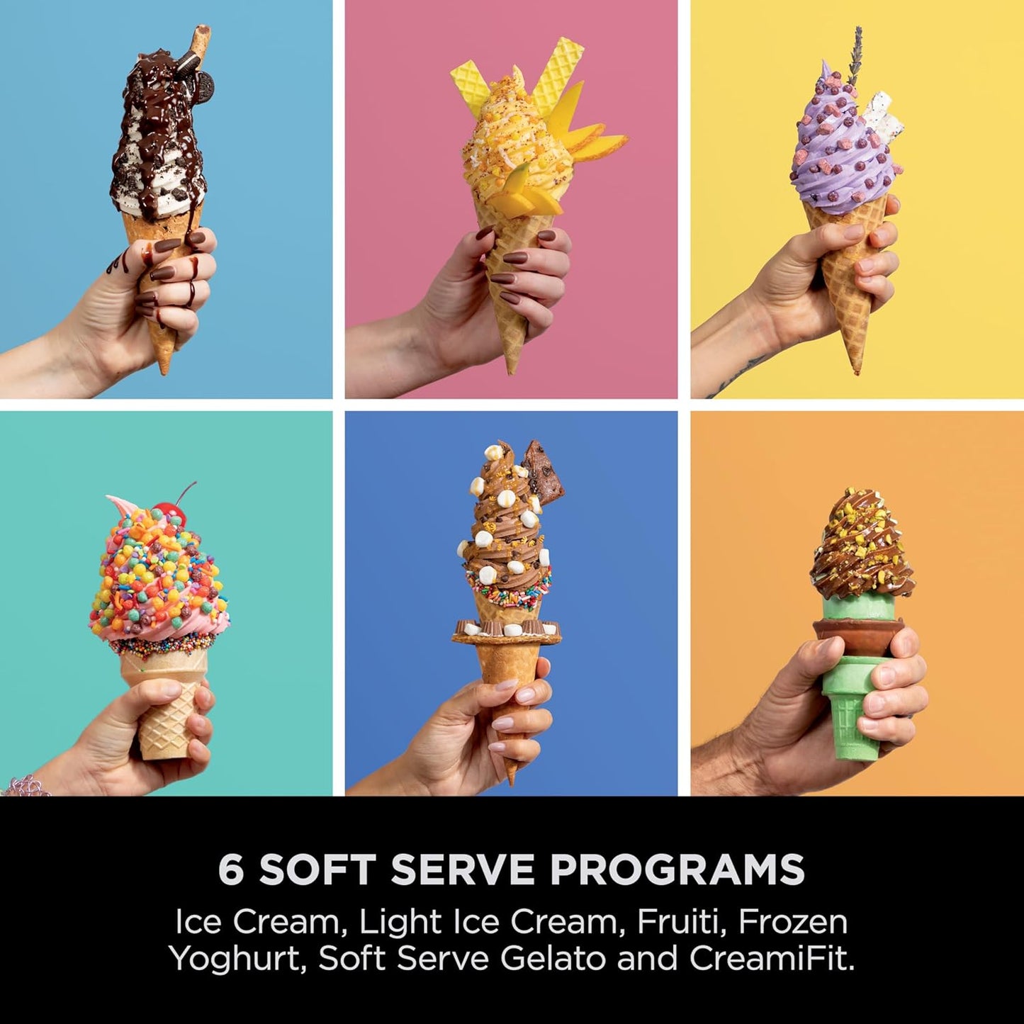 Ninja Swirl by CREAMi Soft Serve & Ice Cream Maker with 2x Tubs, 13 Functions, Makes Ice Cream, Soft Serve, Gelato, Sorbet, Milkshakes & More, Mix-In Option, Platinum Silver, NC701UK