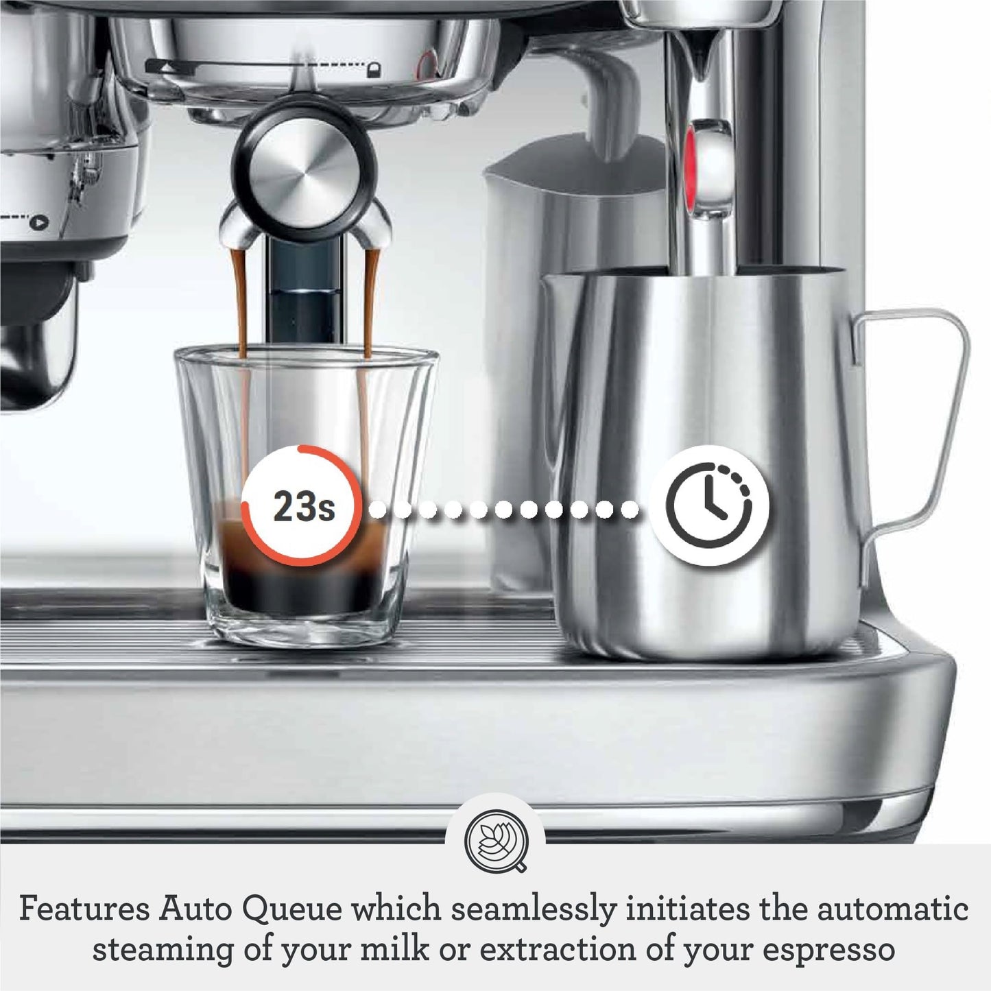 Sage - The Oracle Jet, Professional Coffee Machine with Manual and Automatic Milk Frother, Brushed Stainless Steel
