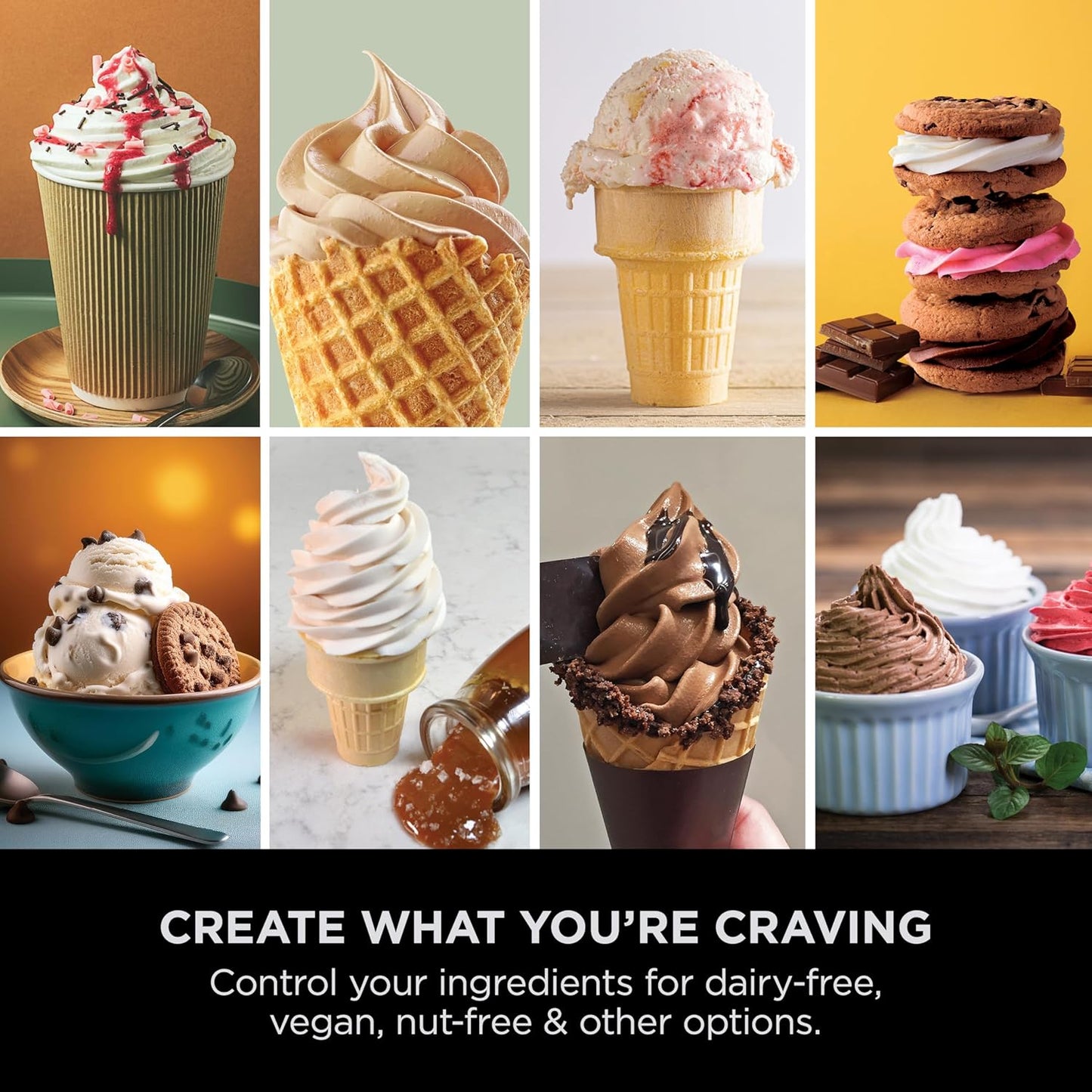 Ninja Swirl by CREAMi Soft Serve & Ice Cream Maker with 2x Tubs, 13 Functions, Makes Ice Cream, Soft Serve, Gelato, Sorbet, Milkshakes & More, Mix-In Option, Platinum Silver, NC701UK