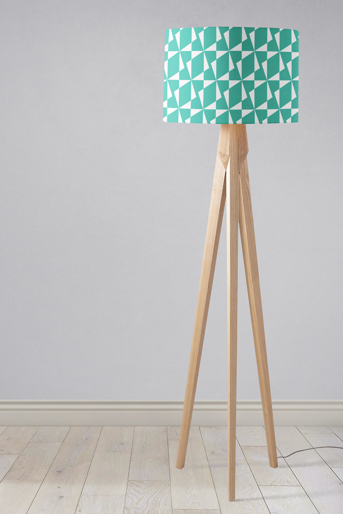 Turquoise Retro Geometric Lampshade, Ceiling or Table Lamp Shade (Copy)