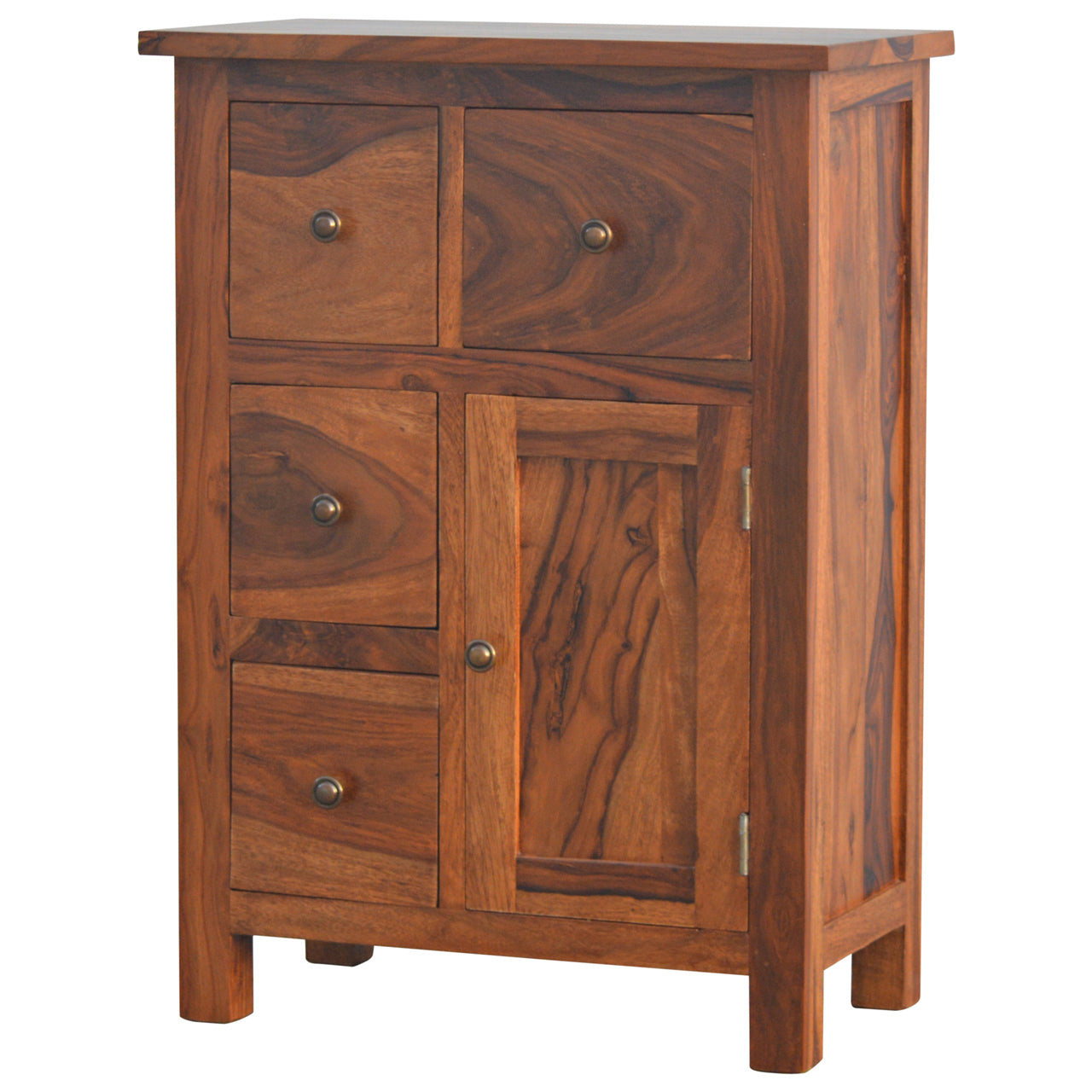 Sheesham 4 Drawer Cabinet-1