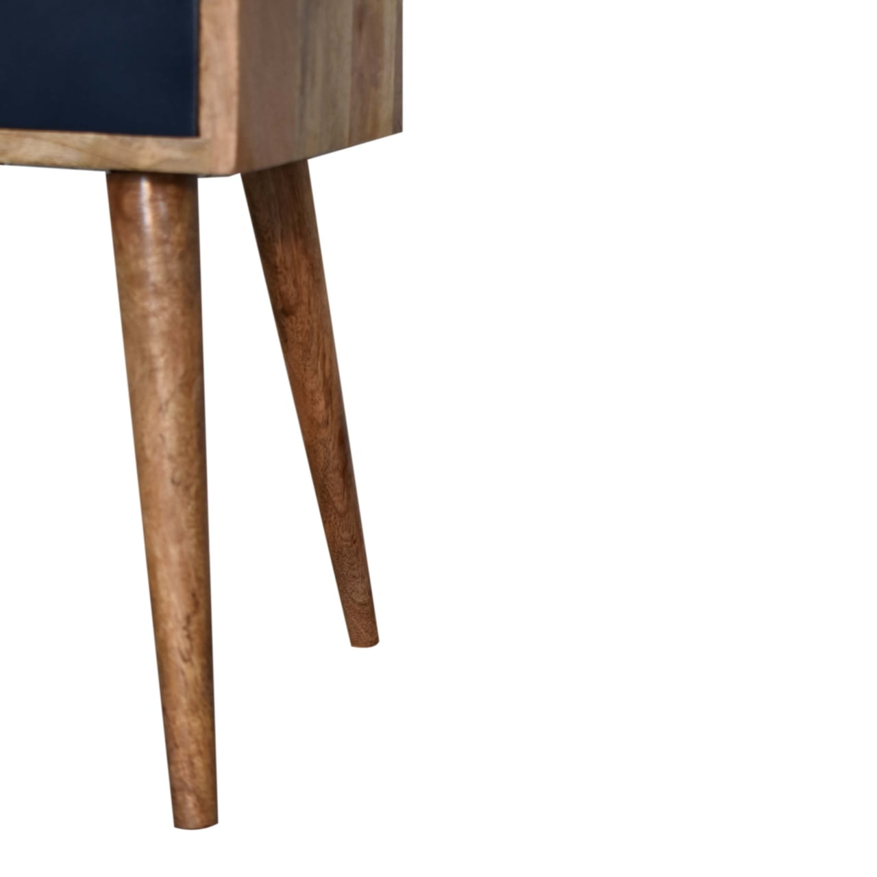 Mini Navy Blue Hand Painted Bedside-5