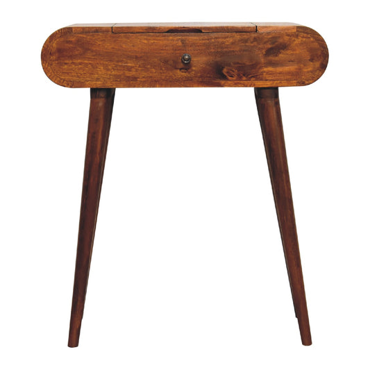 Mini Chestnut Dressing Table with Foldable Mirror wholesalers