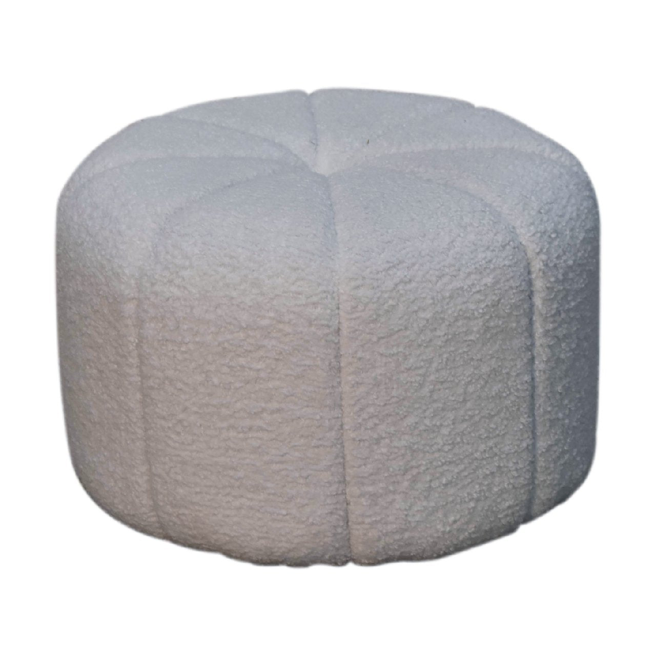 White Boucle Circus Footstool-2