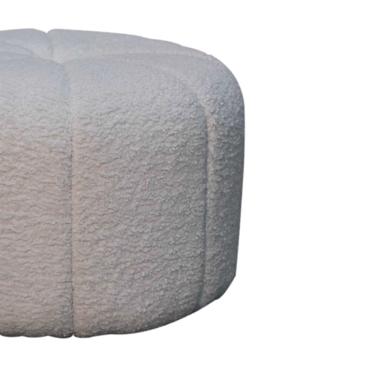 White Boucle Circus Footstool-3