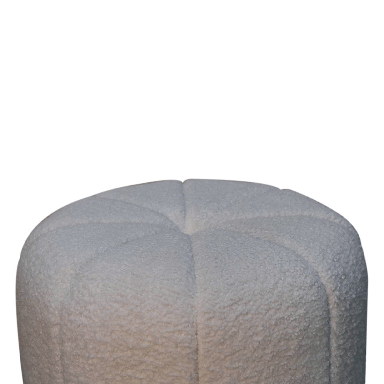White Boucle Circus Footstool-4