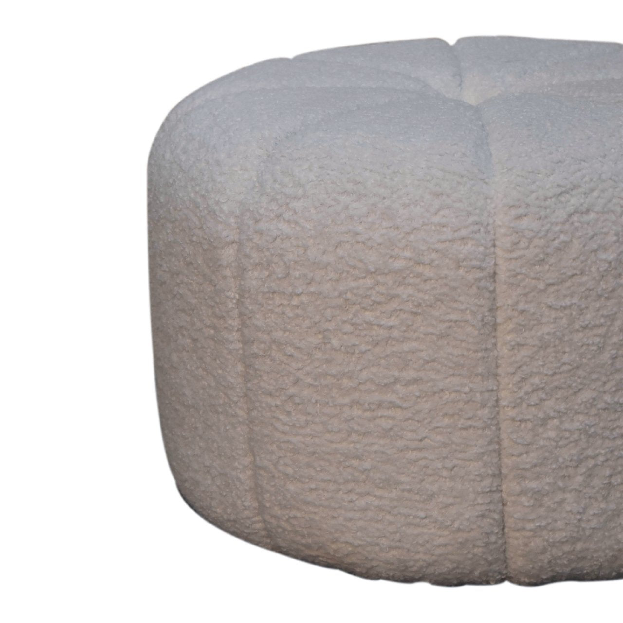 White Boucle Circus Footstool-5