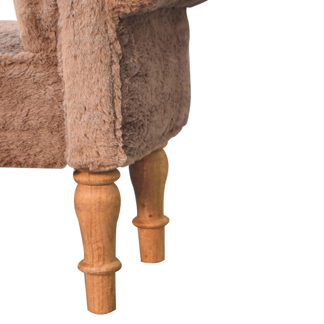 Mocha Faux Fur Bedroom Bench-7