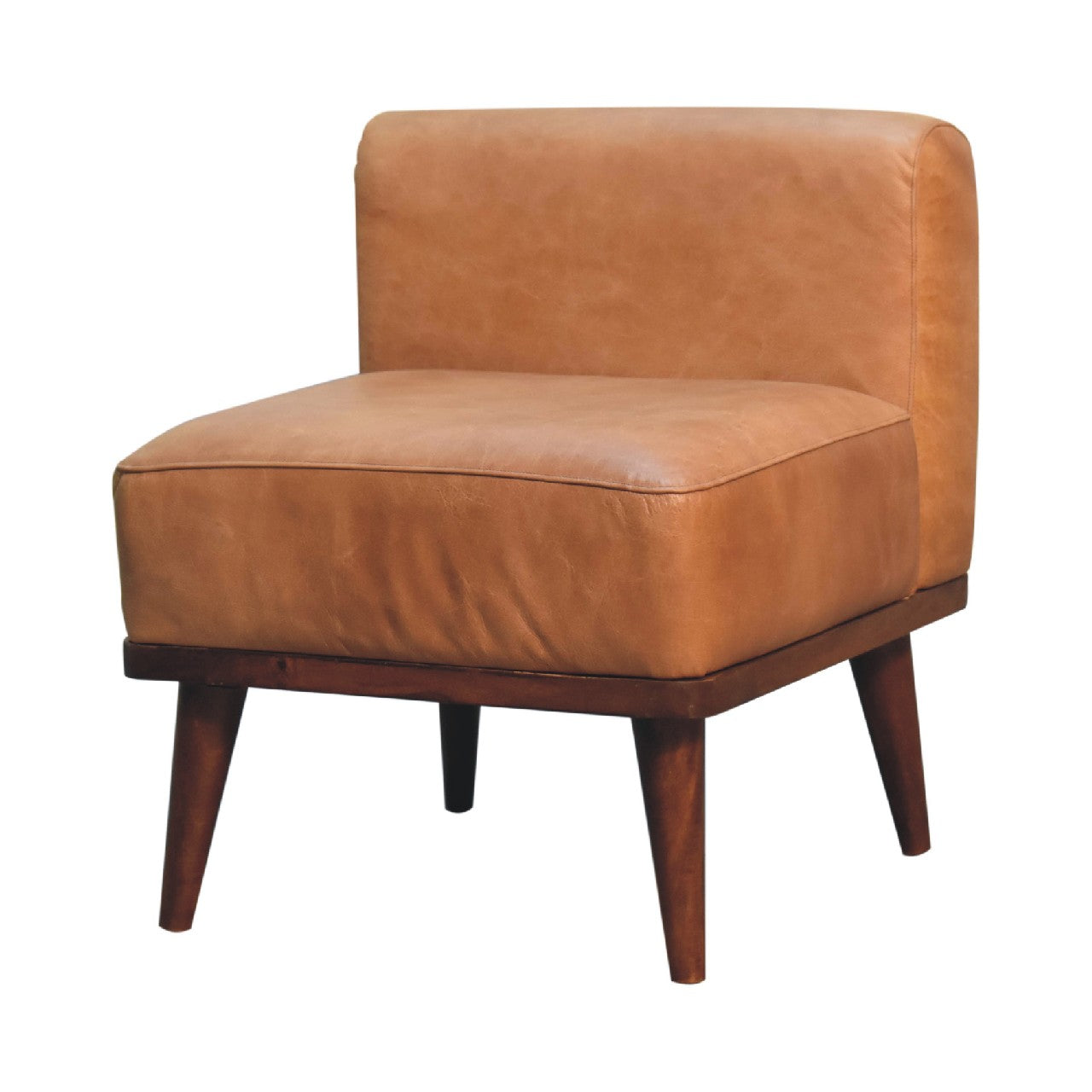 Tan Buffalo Backrest Footstool-1