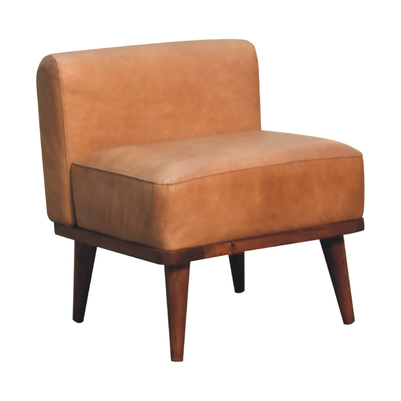 Tan Buffalo Backrest Footstool-2