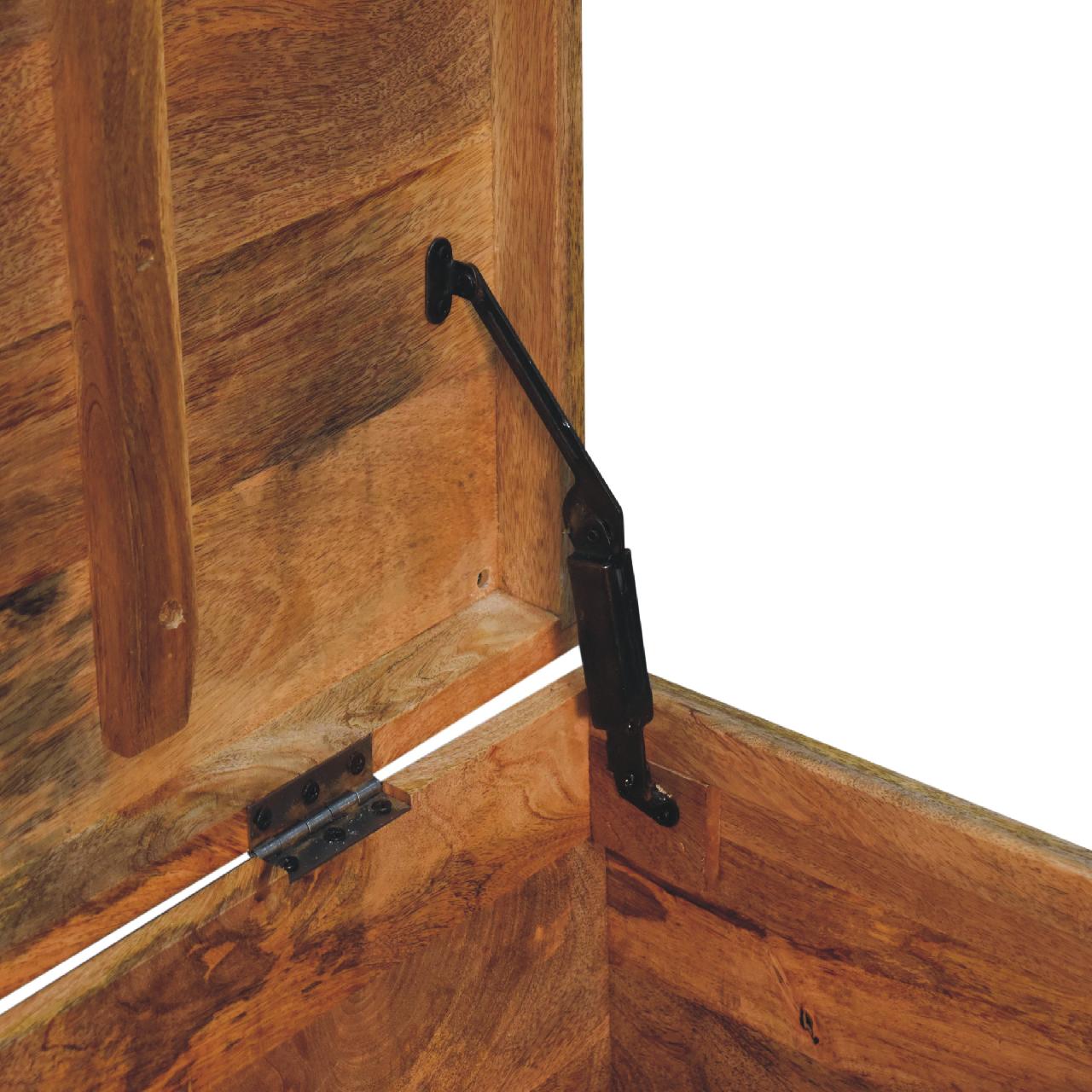 Buffalo Hide Oak-ish Storage Trunk-8