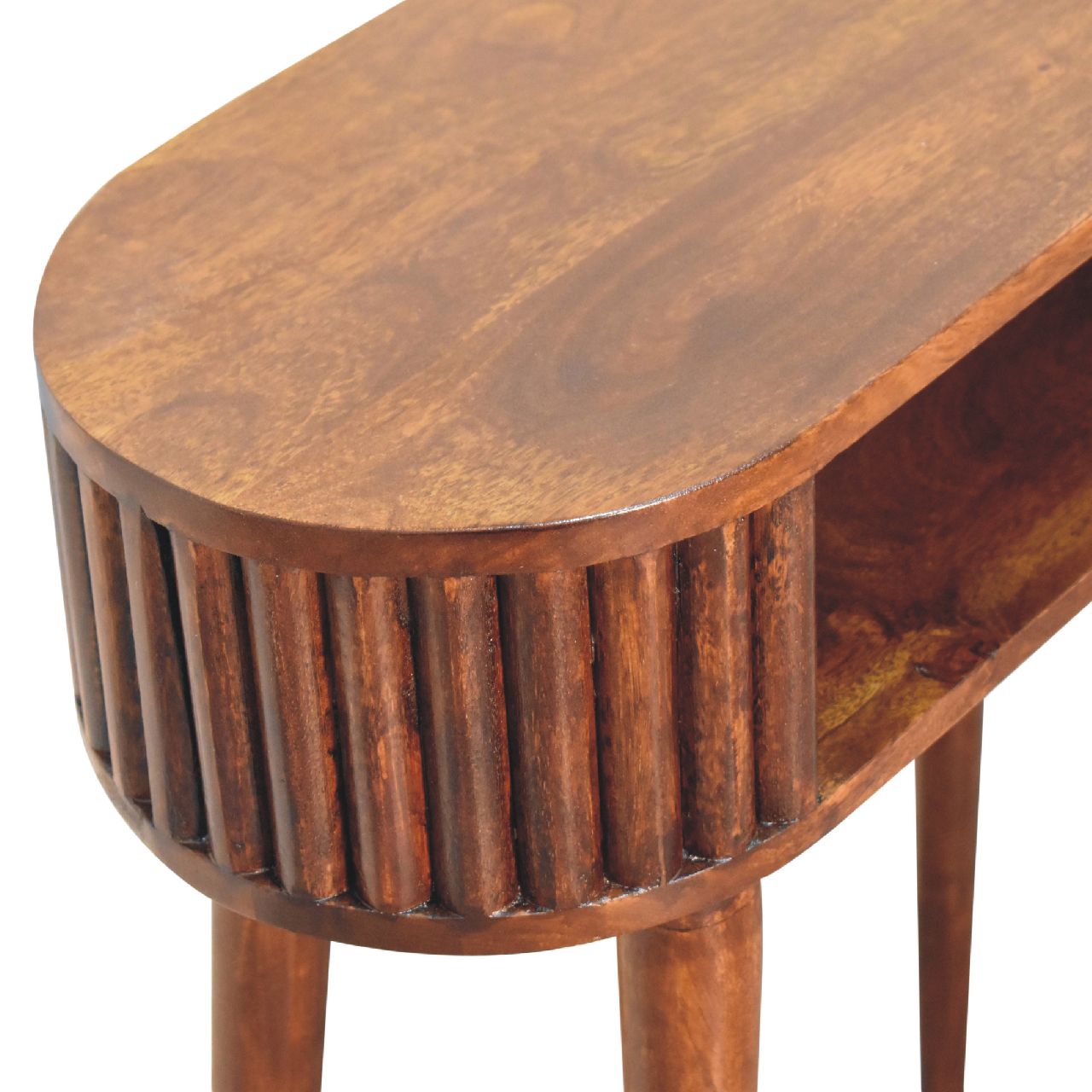 Stripe Chestnut Writing Desk-6