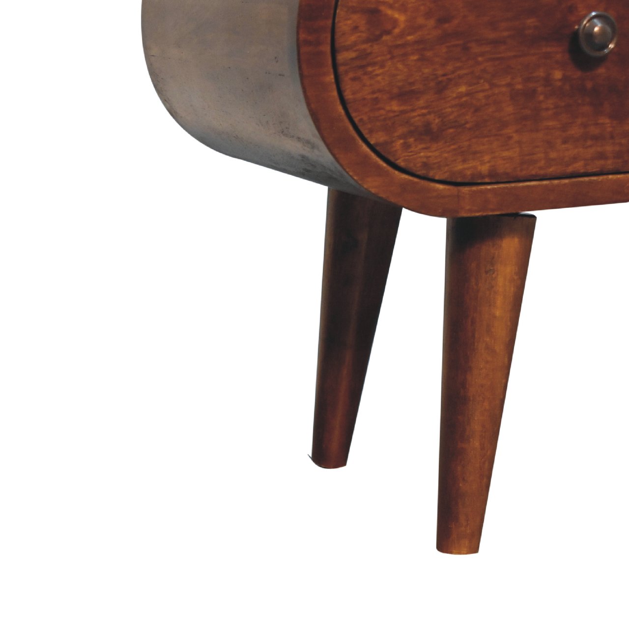 Chestnut Circular TV Unit-7