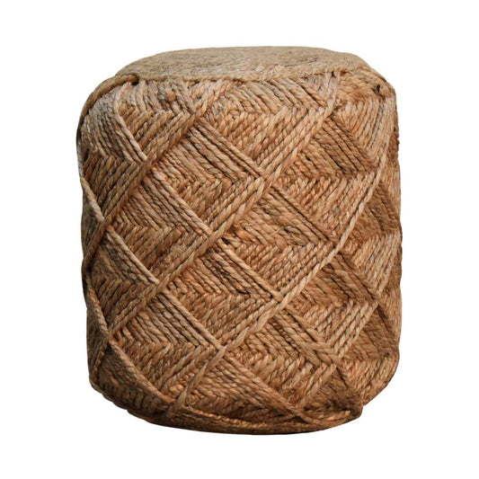 Jute Fibre Footstool - Small-1
