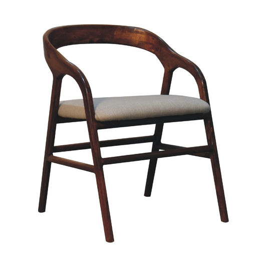 Chestnut Linen Deco Chair-1
