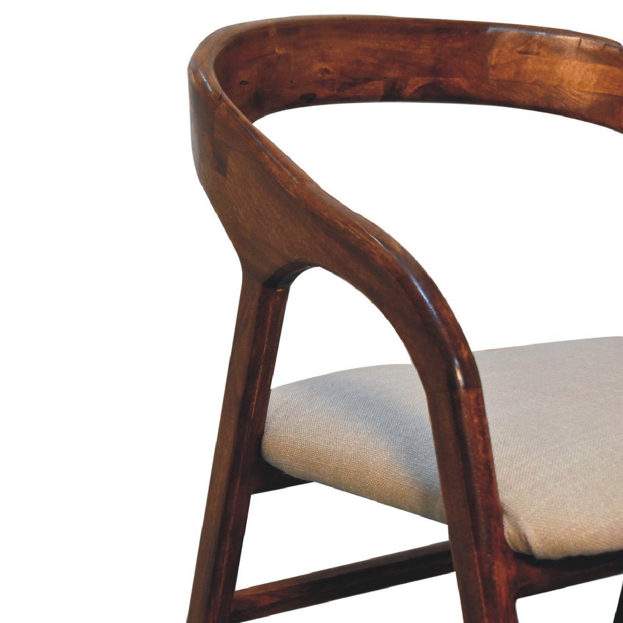Chestnut Linen Deco Chair-3