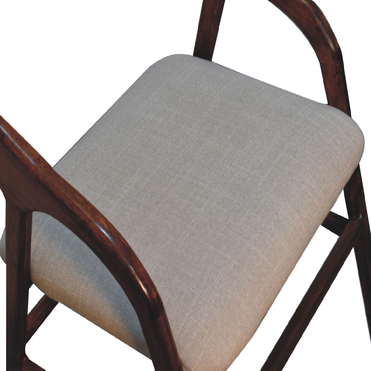 Chestnut Linen Deco Chair-5