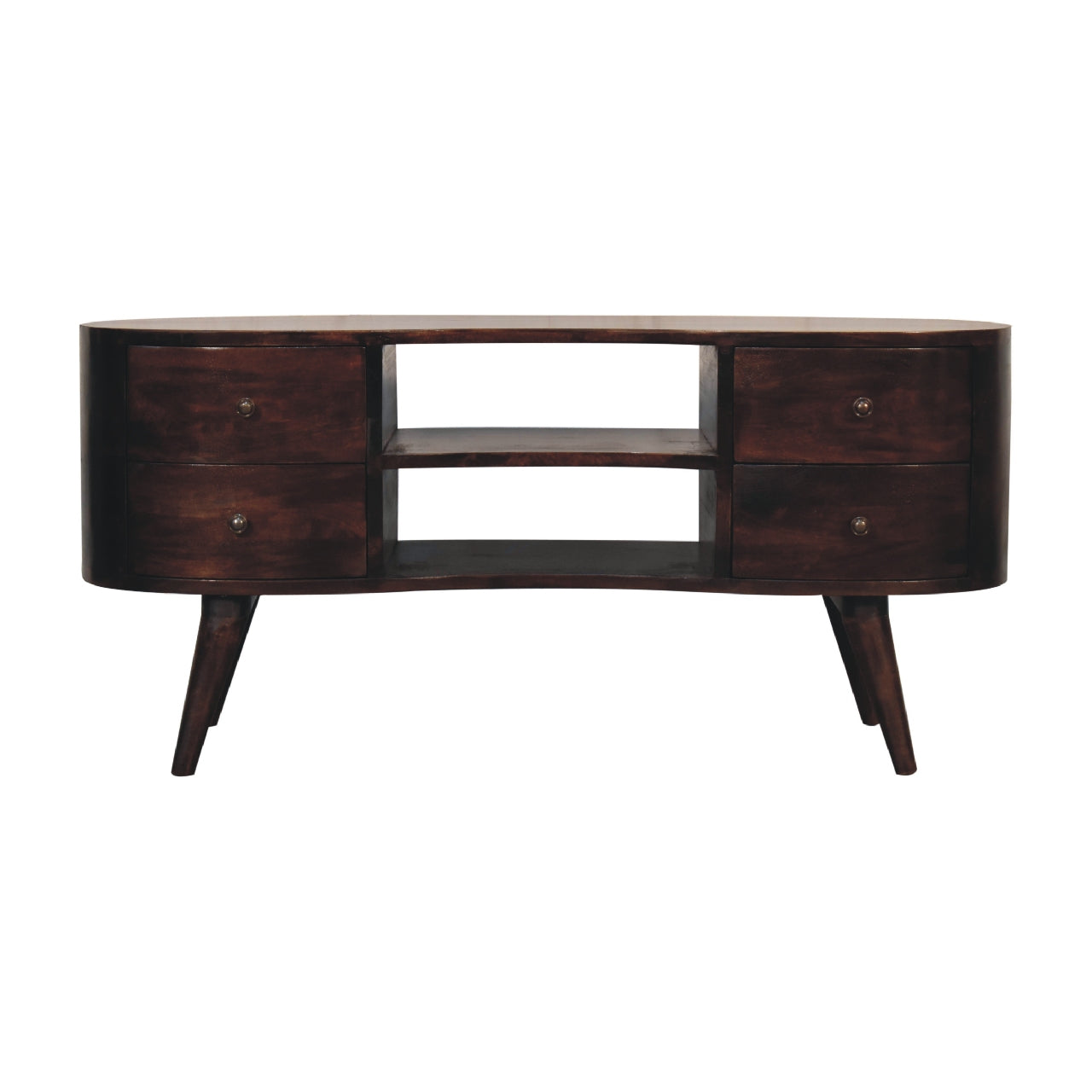 Light Walnut Wave Entertainment Unit-0