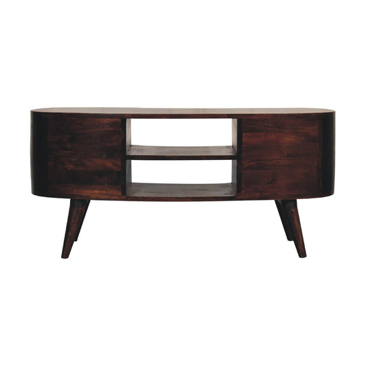 Light Walnut Wave Entertainment Unit-1