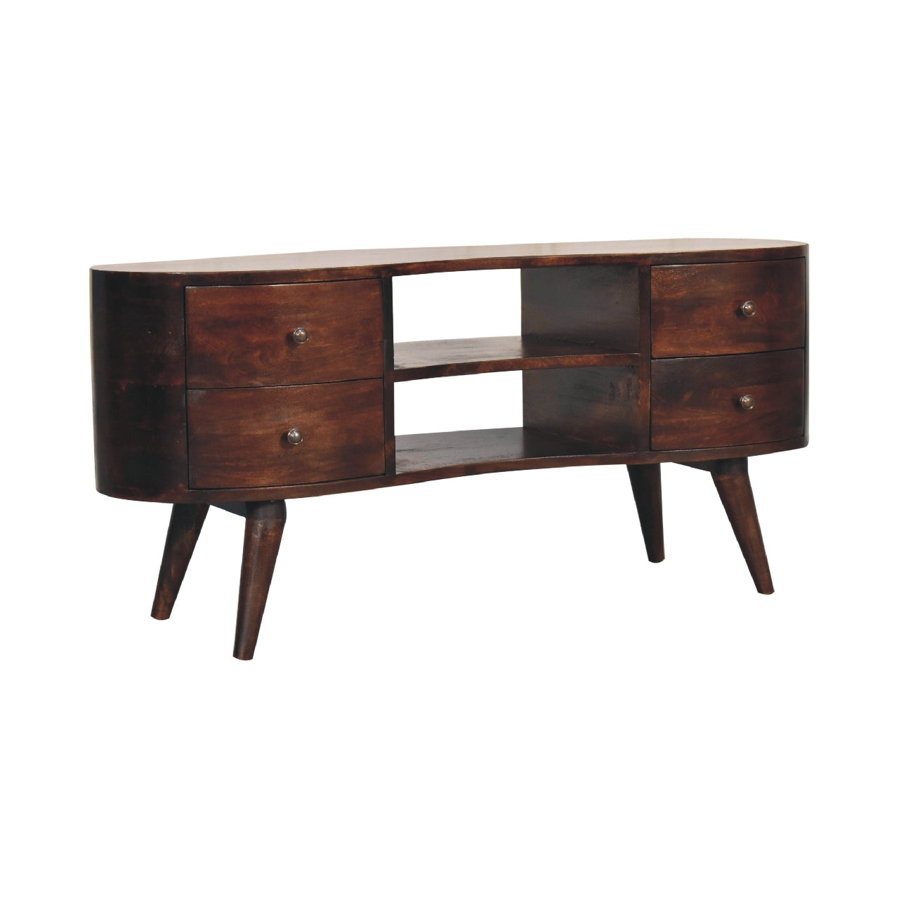 Light Walnut Wave Entertainment Unit-4