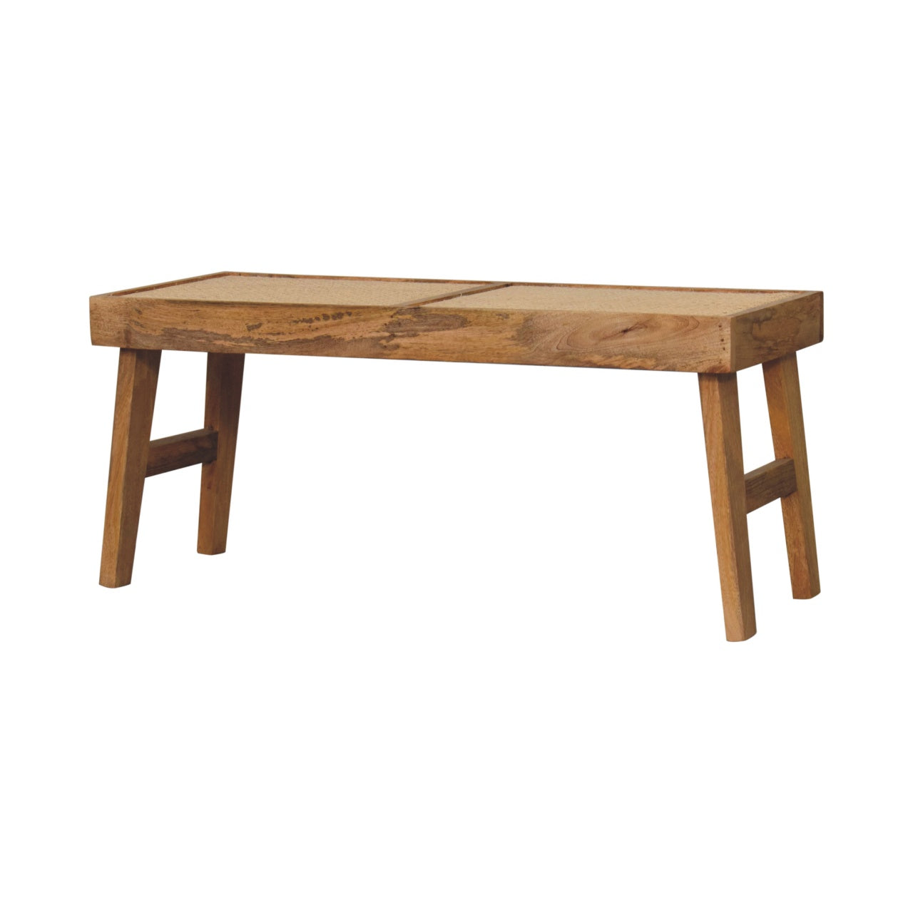 Open Rattan Bench-3