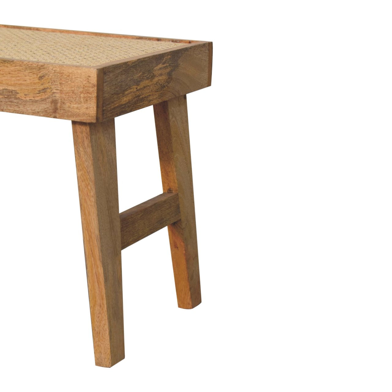Open Rattan Bench-7