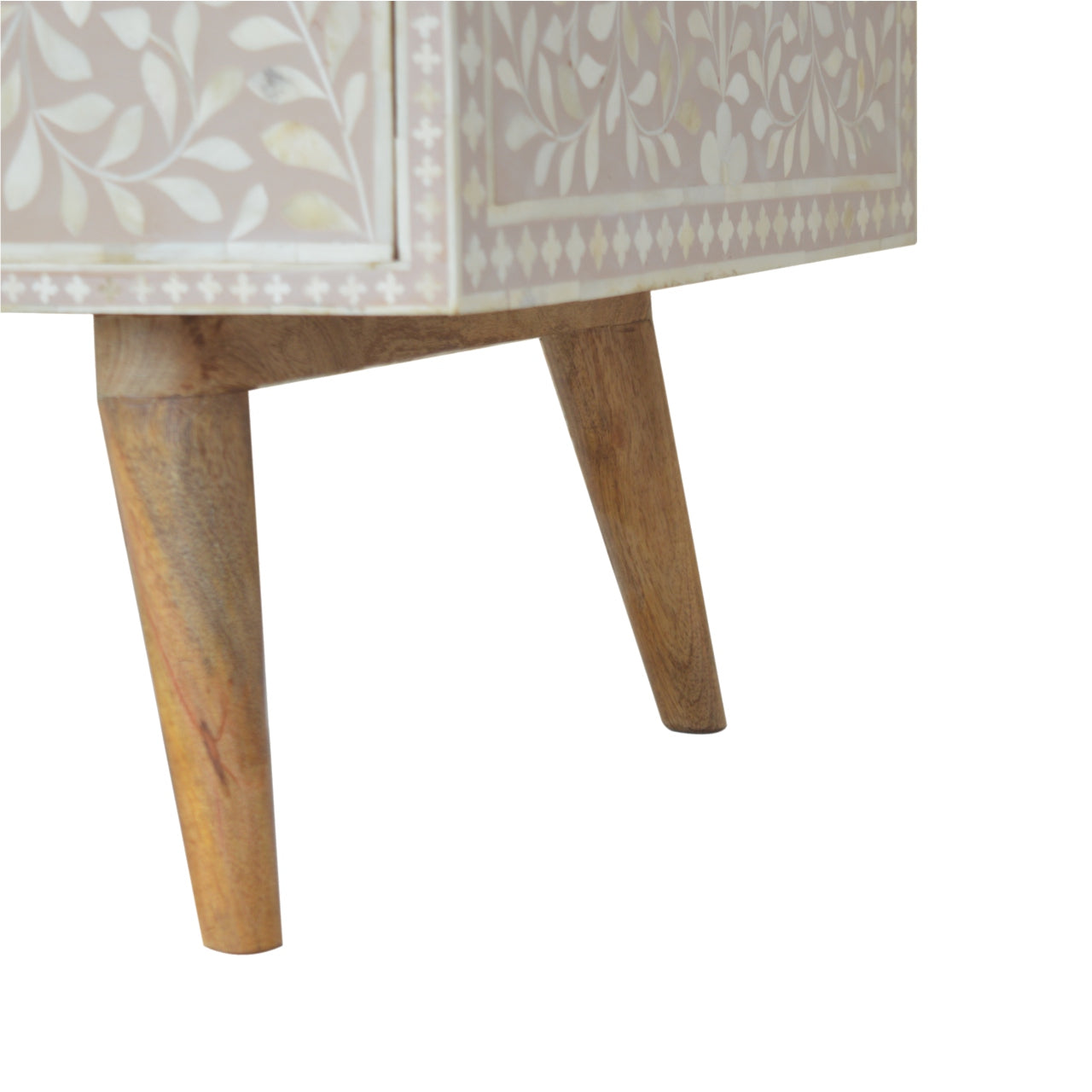 Taupe Floral Bone Coffee Table-5