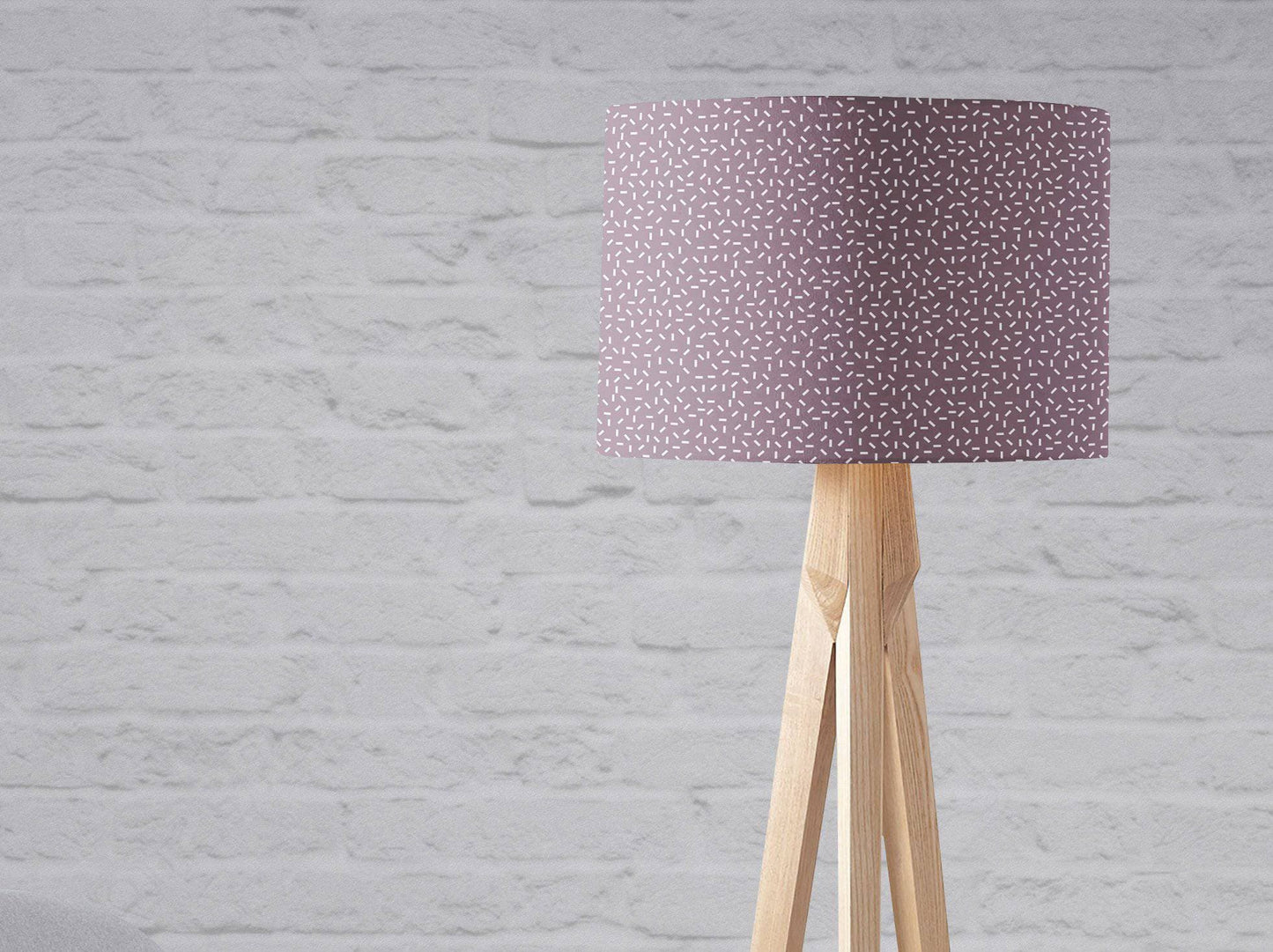 Purple Lampshade with a Modern Line Design, Ceiling or Table Lamp Shade