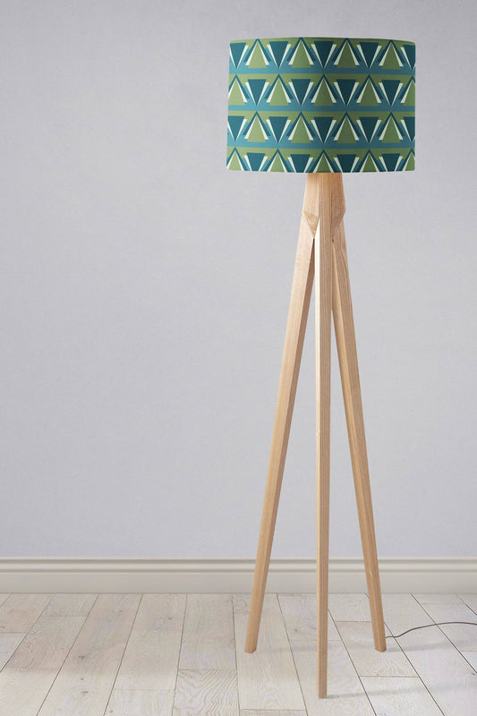 Green and Blue Art Deco Lampshade