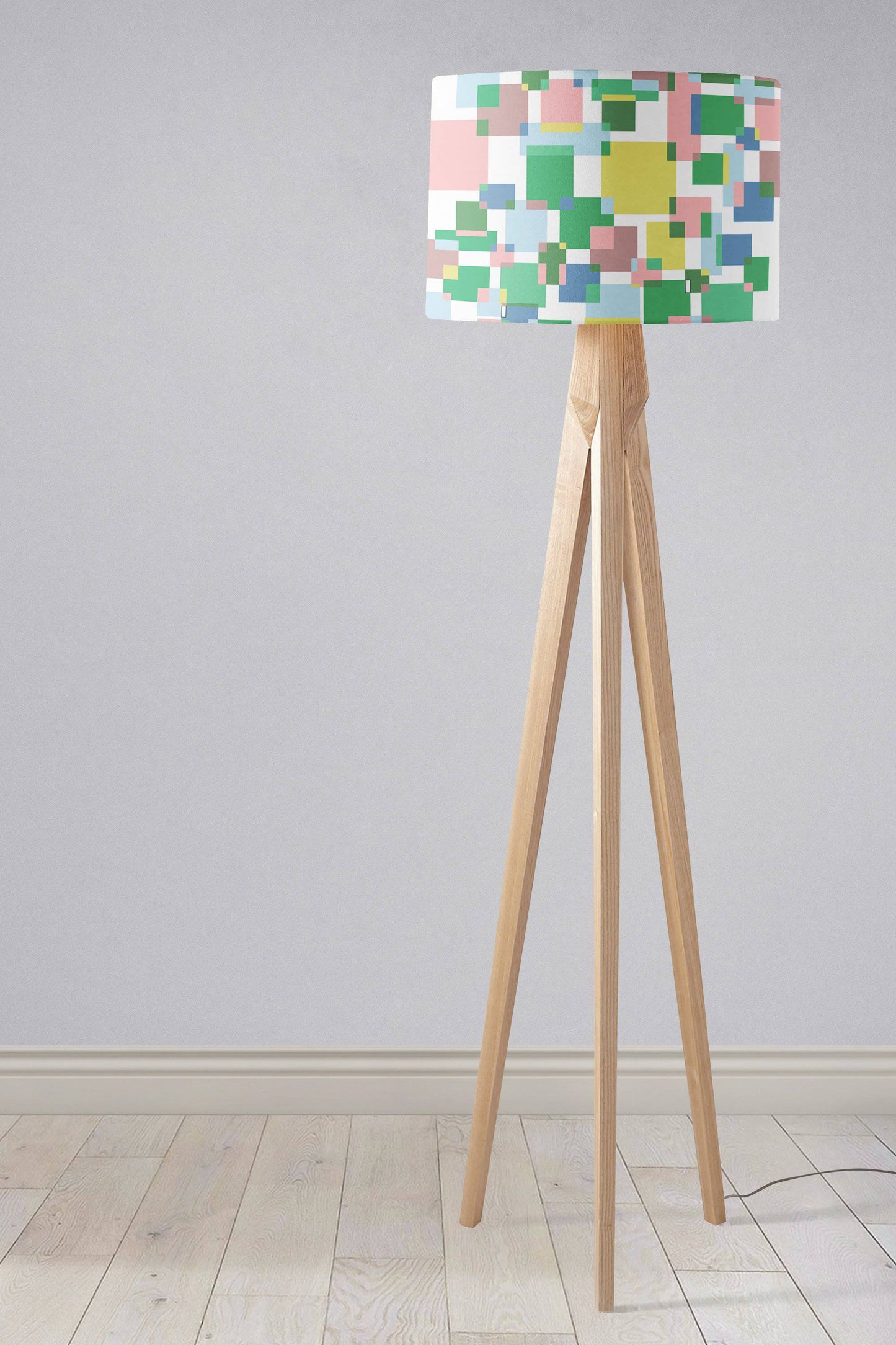 Green and Pink Colour Block Lampshade, Ceiling or Table Lamp Shade