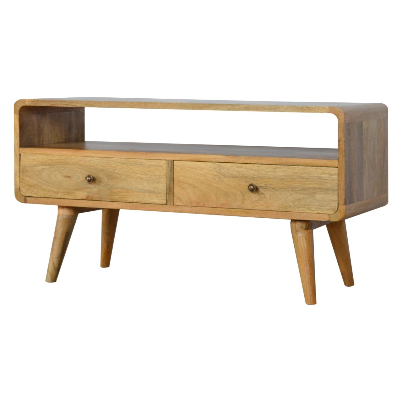 Artisan Curved Oak-ish Media Unit