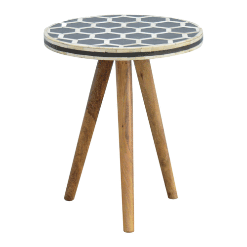 bulk Bone Inlay Tripod Stool for resale