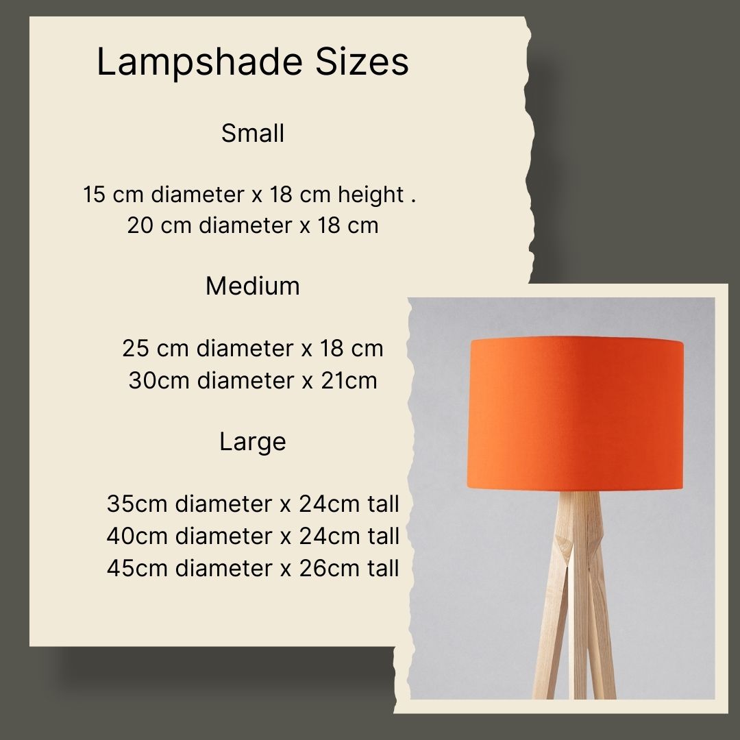 Plain Orange Lampshade, Ceiling or Table Lamp Shade