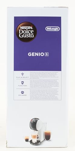 NESCAFÉ De'Longhi Dolce Gusto EDG225.W Automatic Coffee Machine Genio S Pod Coffee Machine, compact design, adjustable drink size, 0,8L removable water tank, White White Machine
